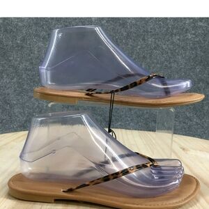 West Loop Cream and Brown Sandals with Open Back